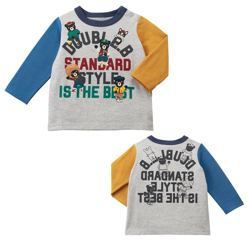 

Boys Long Sleeve T-shirts Autumn Letters Bear T Shirt Children's Tops Boys Clothes Baby Tees Poleras T-shirt Camisetas