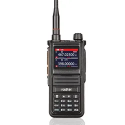 Full Band Two-Way Ham Radio with 256 Channels and USB-C Charging Capability - USB plug (Black)