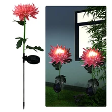 

1pc LED Solar Light Artificial Chrysanthemum Simulation Flower Outdoor Waterproof Garden Lawn Stakes Lamps Yard Art for Home