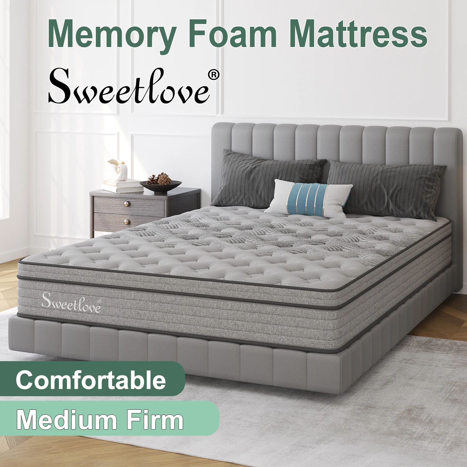 Mattress Queen Double King Single Bed Orthopedic Memory Foam EuroTop