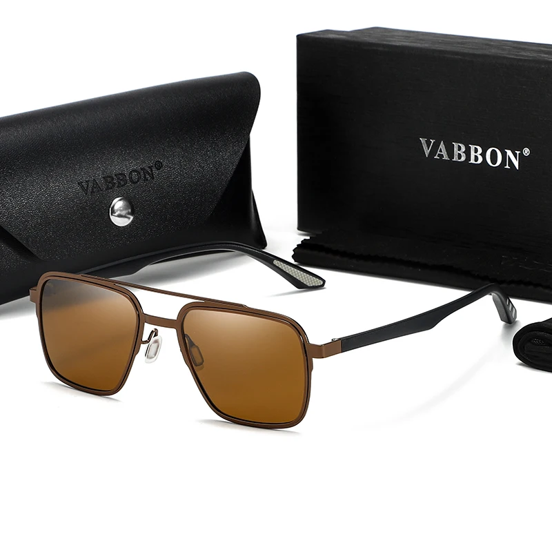 Metallic Black Polarizing Sunglasses Women's Fashion Large Frame Men's Sunglasses Advanced Sense Car Glasses 9549