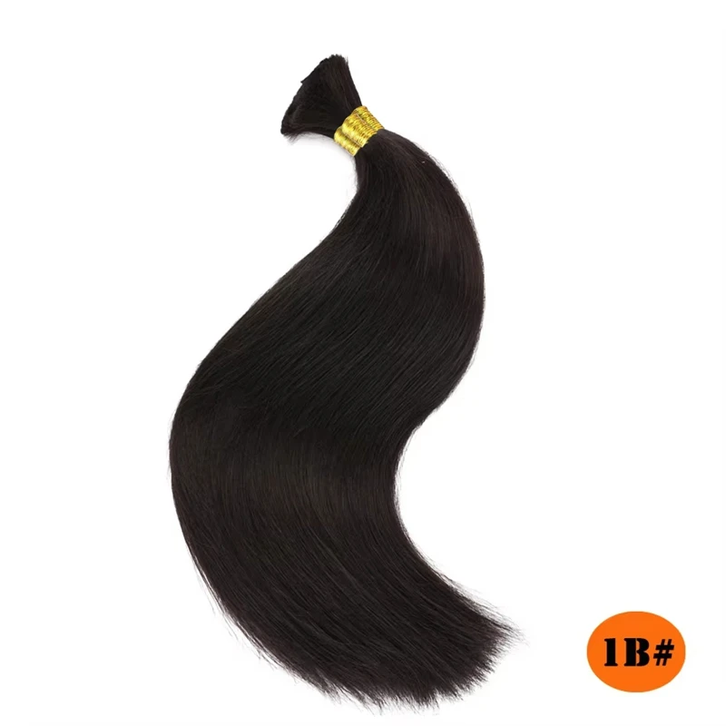 Human Braiding Hair Straight Bulk Human Hair For Braiding No Weft 1 Bundle 50G 100% Remy Extensions Natural Color