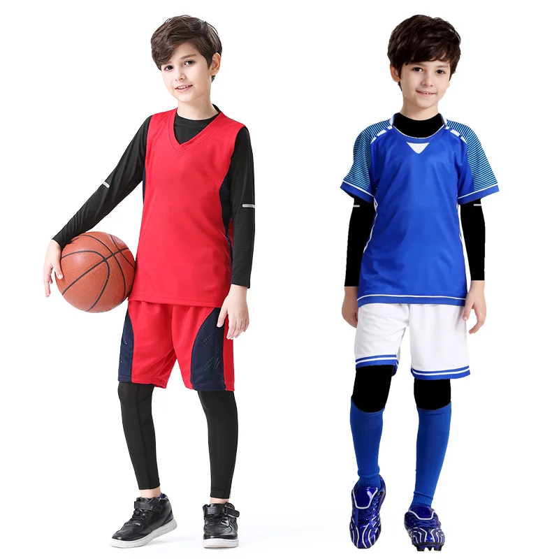 Sports Suit Kid's Running Tracksuit Tights Gym Fitness Compression Sports Suit