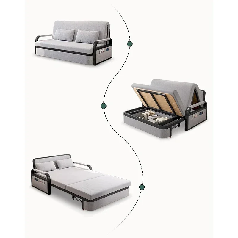 Sofà Cama Plegable Para Sala De Estar, Mueble Pequeino Y Multifuncional, Moderno, Nacero, Almacenamiento, Divano, Letto, Wk50Sf