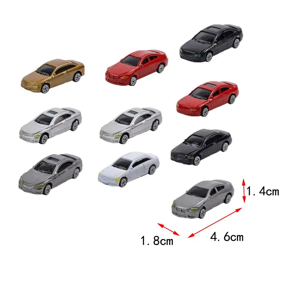 60Pcs Mini Model Painted Car 1:87 Scale Street Layout Miniature Vehicle 6