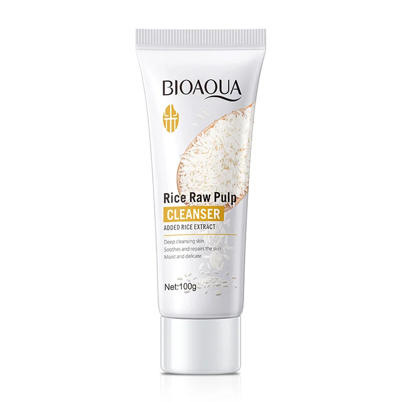 Rice Raw Pulp Cleanser facial cleanser facial cleansing products Facial Scrub Foam Remove Blackhead Face Beauty Moisturizing Shrink Pores Deep Clean Oil Control