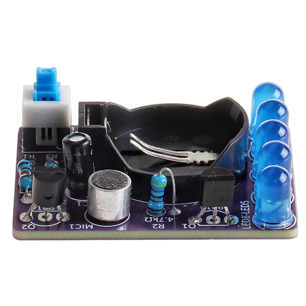 Beginner Learn To Solder Microphone Voice Control Leds Blink Soldering Kits Diy Electronic Audio