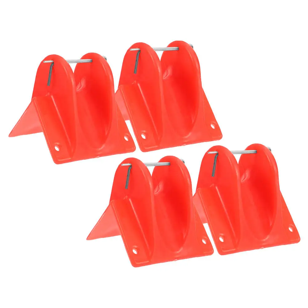 4Pcs 야외 등산 로프 보호대 비상 안전을위한 견고한 두꺼운 플라스틱 로프 가장자리 보호대 내리막 탈출 로프