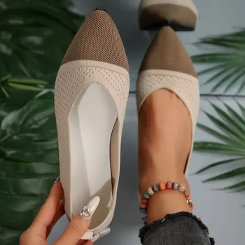 2026 New Fashionable and Exquisite Pointed Toe Flats Womens Shoes Fashions Breathable Leopard Shoes Casual and Comfortable Shoes 1