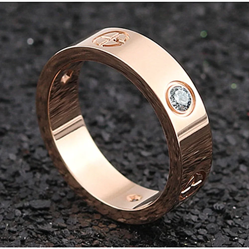 Wedding Rings Cross Jewelry Cross Rings Womens Ring Couple Rings Jewelry Rings Ring Jewelry Cross Screw Ring For Women Accessories Stainless Steel Men Jewelry Couple Engagement Luxury Crystal Love Wedding Ring Gifts