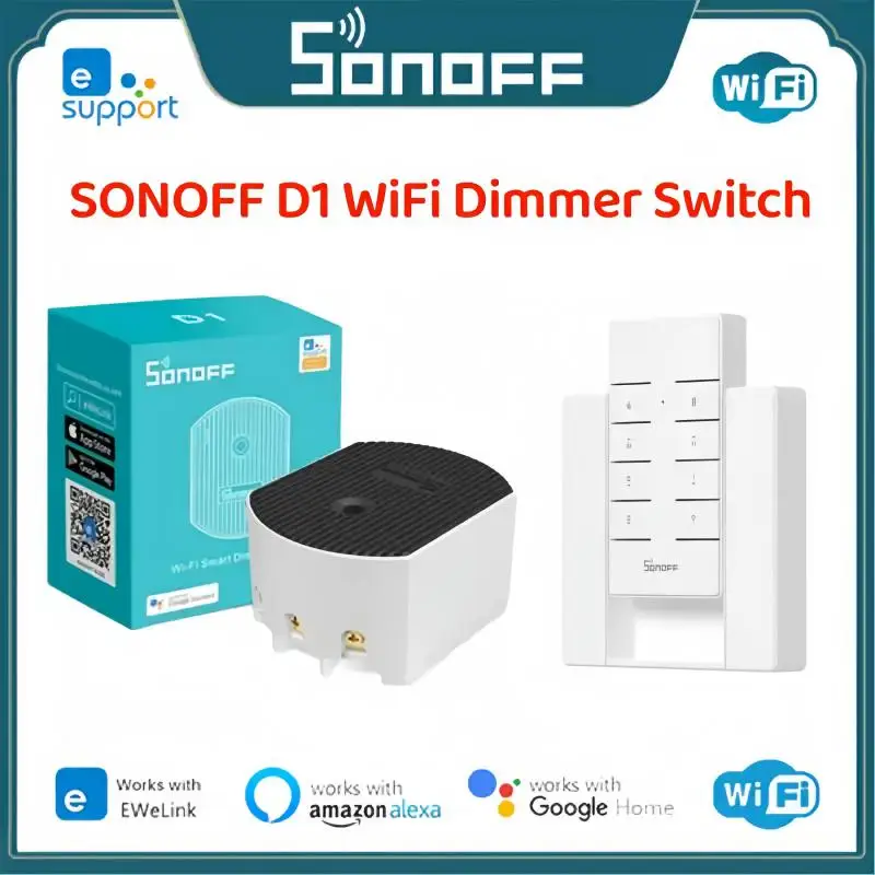 

Умный диммер SONOFF D1 с Wi-Fi, 433 МГц, 1-5 шт.