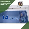 14 cu ft Chest Freezer - White, Large Storage for Families, Space-Saving Flat Back, Front Drain, Garage Ready- By Hamilton Beach 5