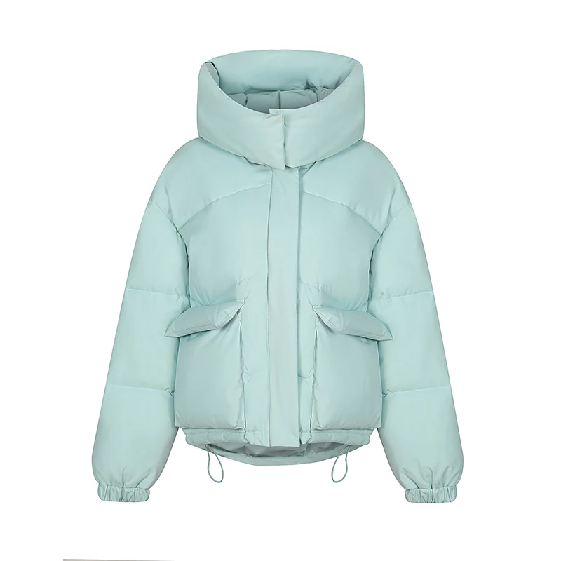 

Winter Jackets for Women 2023 Solid Bubble Coat Hooded Super Warm Cotton Padded Parka Jaqueta Puffer Feminina