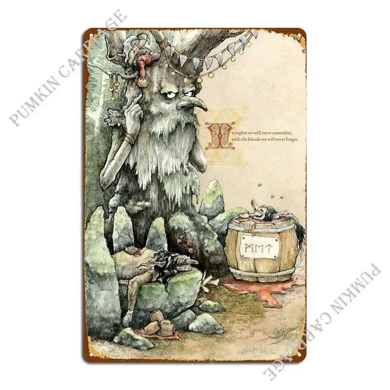 Troll Party Metal Signs Funny Party Wall Decor Cinema Tin Sign Poster
