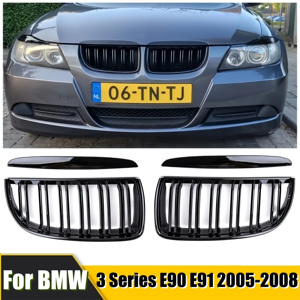 

Car Front Kidney Replacement Grilles For BMW 3 Series E90 E91 320i 323i 328i 335i 2005 2006 2007 2008 Racing Grill Hood Eyelids