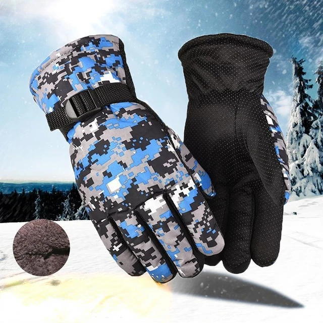 Guanti da sci da uomo guanti invernali impermeabili per mani calde  Snowboard guanti termici da moto in bicicletta sport addensare guanti da  neve - AliExpress