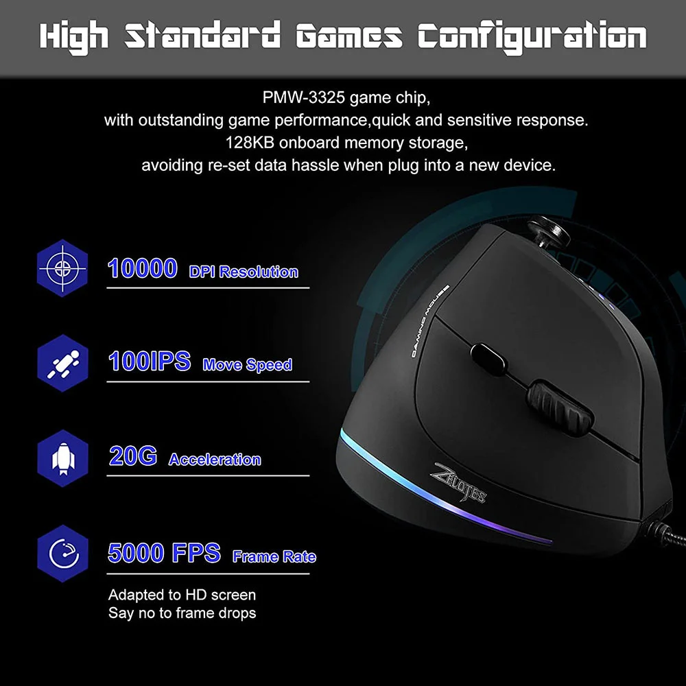  GK-XLI Gaming Mouse Wired, Lightweight Gaming Mice, Breathing  RGB Plug Play High-Precision Adjustable 3200 DPI Ergonomic PC Gaming Mouse  for Gamer, Wired Mouse for Laptop : Video Games