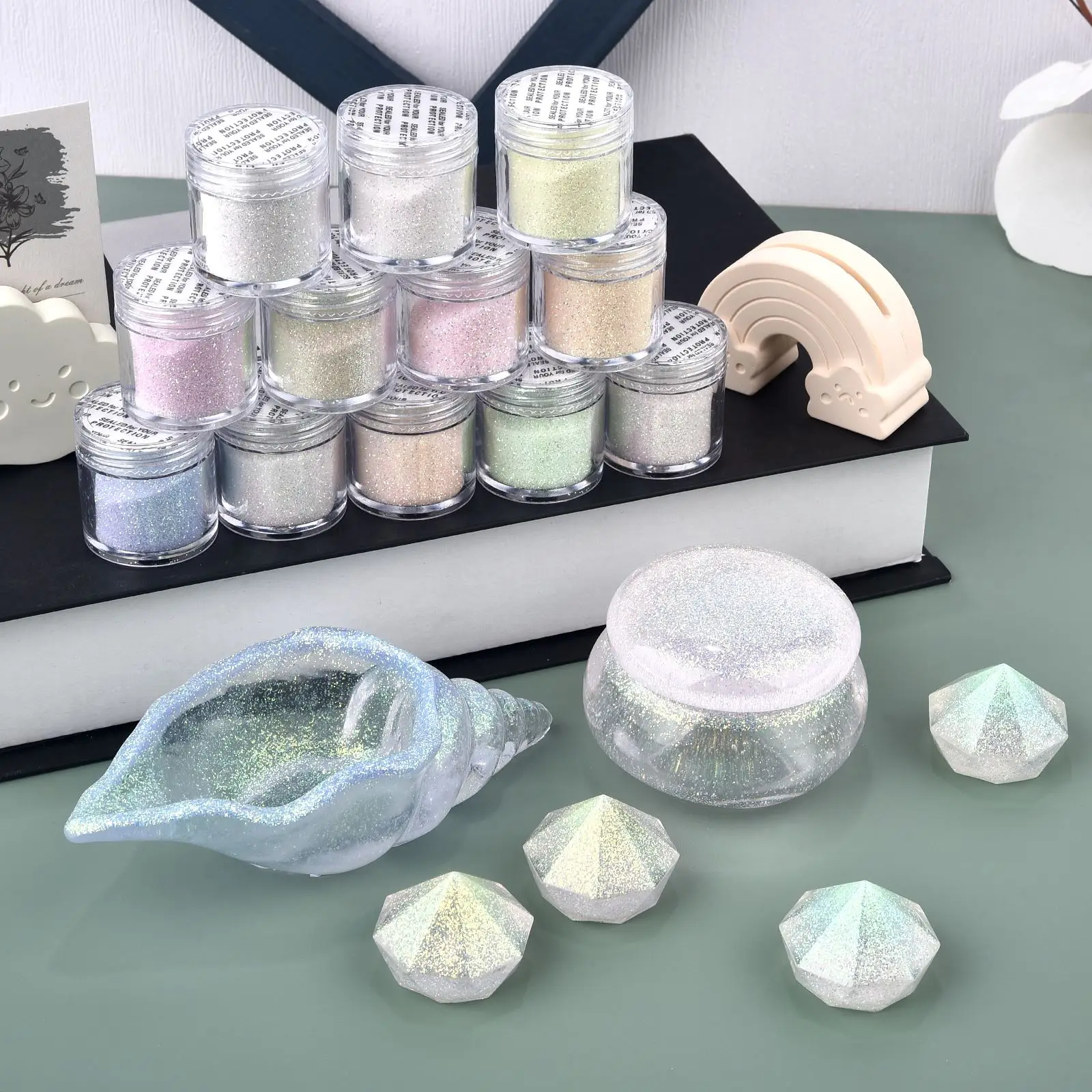 5/10g UV Light-Changing Glitter Powder DIY Resin Pigments Nail Art Dye UV Sensitive Color Temperature Changing Powder