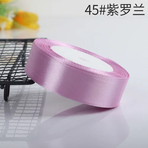 Elegant Silk Satin Ribbons for Crafts & Gift Wrapping - 22m Roll in Various Widths