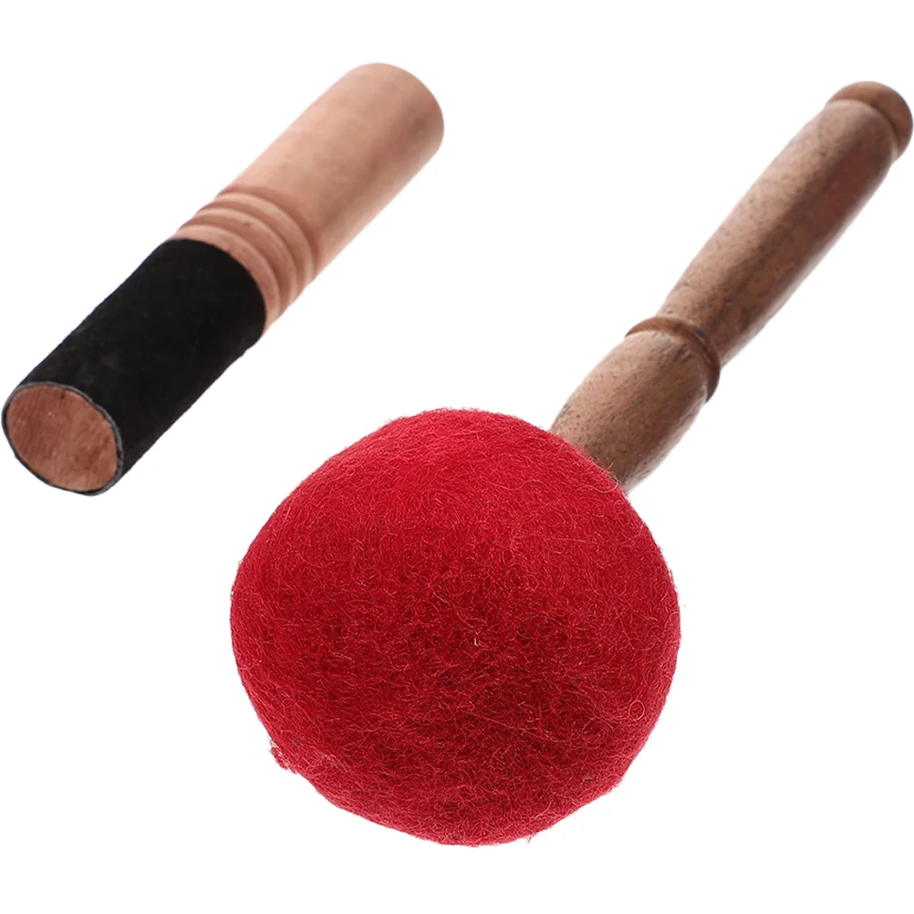 

2pcs Tibetan Singing Bowl Mallet Buddha Sound Bowl Mallet Felt Chanting Bowl Wooden Stick