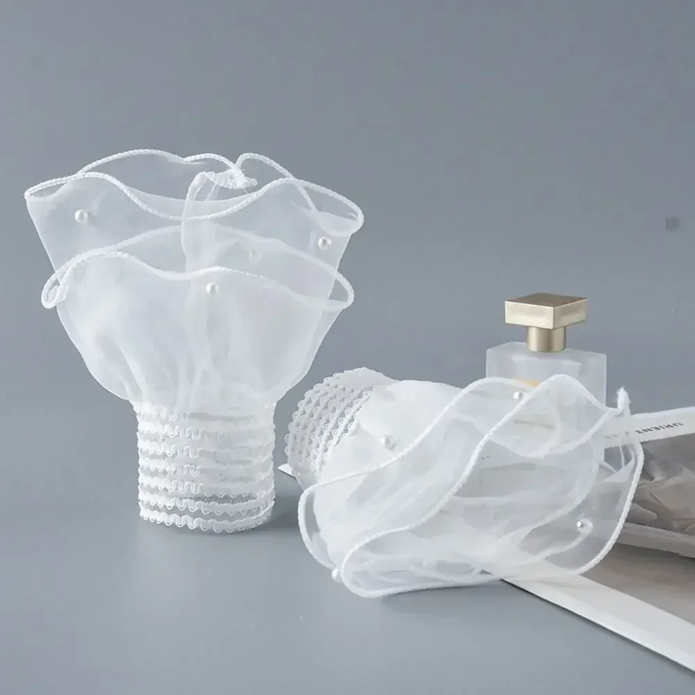 Nail Art Tulle Photo Glove Fake Pleated Cuff Manicure Photography Props Nail Tips Display Sleeve Fashion Accessories