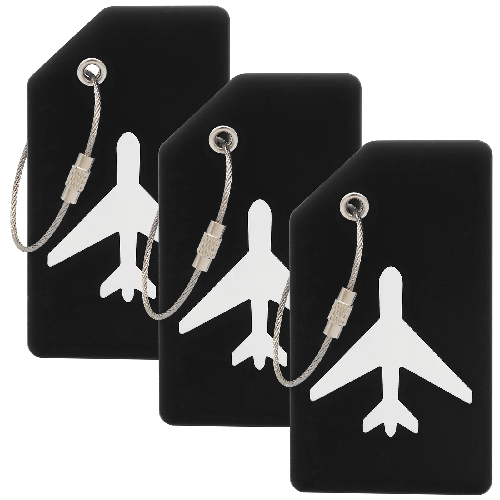 Luggage Tags, 3 Pack Privacy Protection Soft Silicone Luggage Tags for Suitcase Luggage Travel