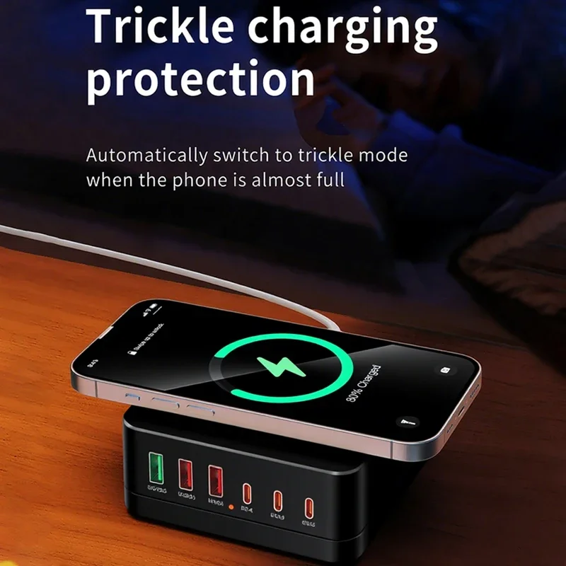 7 in 1 980W Tpye C GaN Charger 260W PD3.0 PPS QC3.0 Fast Charging Station Wireless Charge For Laptop iPhone 16-12 ipad Samsung