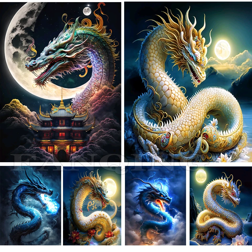 ZOOYA 5D DIY Dragon Diamond Painting Full Drill Diamond Embroidery Animal  Cross Stitch Kit Diamond Art Dragon Picture Home Decor - AliExpress