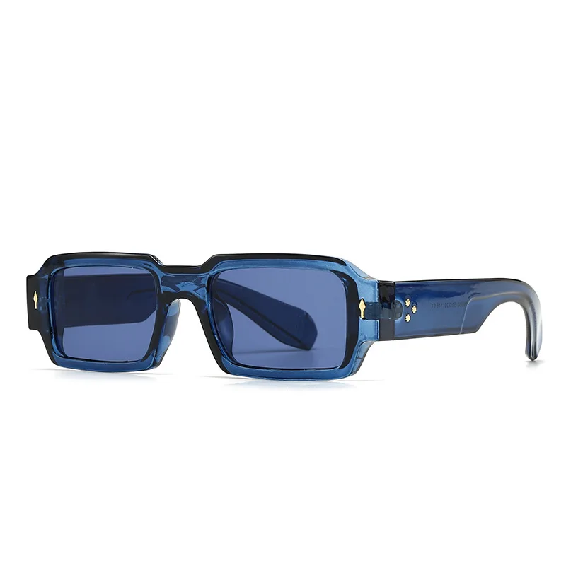 Punk Luxus Marke Designer Quadratische Klassische Niet Sonnenbrille Frauen Für Männer 2024 Trendy Sonnenbrille Vintage Beliebte Shades UV400