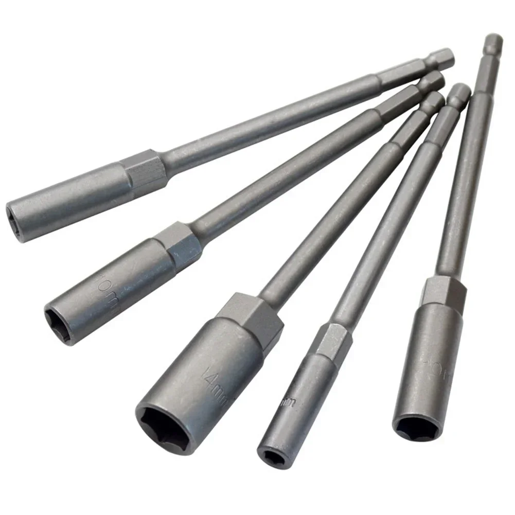 1X 150mm 길이 5.5mm-19mm 육각 너트 드라이버 드릴 비트 어댑터 소켓 렌치-스크루 드라이버 용 확장 슬리브 노즐 어댑터
