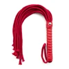 48cm Leather Handle Genuine Cotton Rope Loose Whip Horse Whip Riding Crop Flogger Paddle Slapper Horse Training Dressage Whips 6