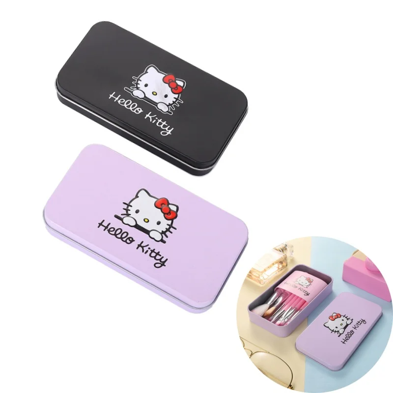 

Мультяшный набор кистей для макияжа sanrio с коробкой, набор из 7 шт. аксессуаров, инструмент для красоты, подарок