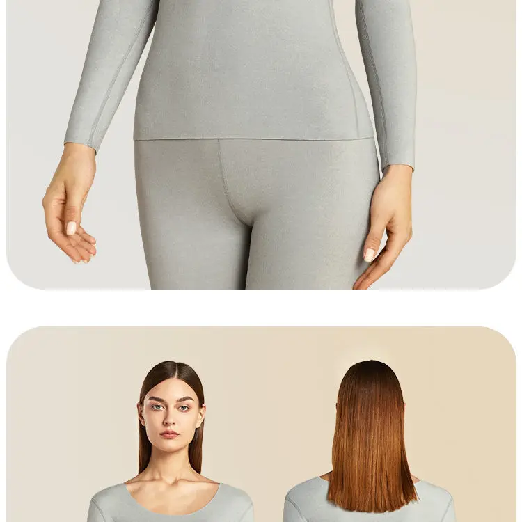 Thermo-Unterwäsche für Männer und Frauen, warmes Dessous-Set, lange Unterhosen für Männer und Frauen, warmes 2-teiliges Set, Winterkleidung, Männer und Frauen, Thermo-Anzug – Detail 6