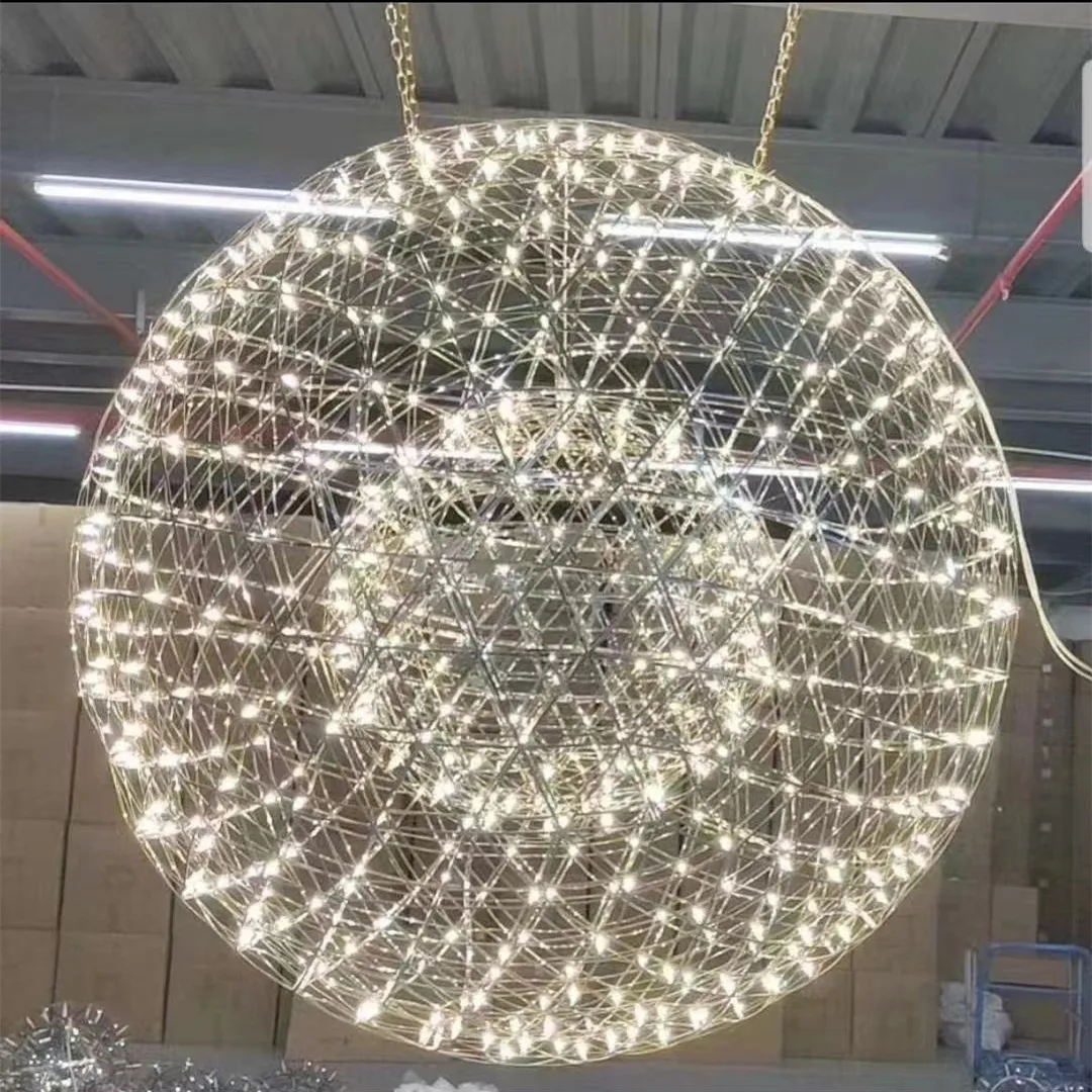 

Modern Led Chandeliers Remote Spark Ball Pendant Light Living Room Decoration Hanging Lights for Dining