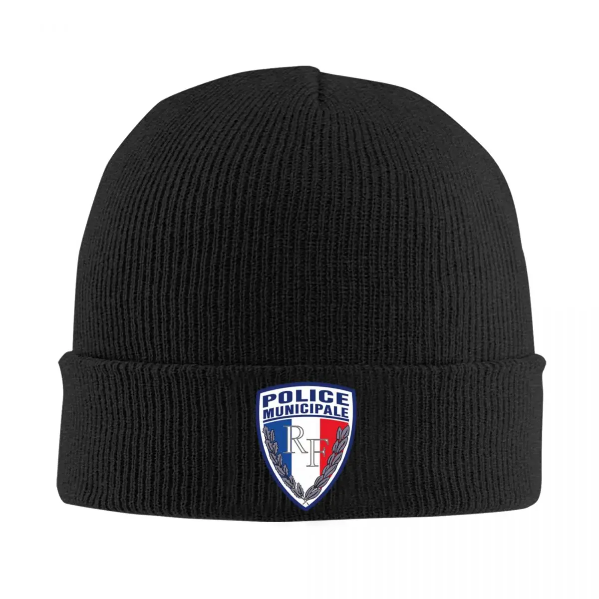 Französische kommunale Polizei-Insignien, warme Strickmütze, modische Mütze, Herbst-Winter, Outdoor-Mützen, Hüte für Männer, Frauen, Erwachsene