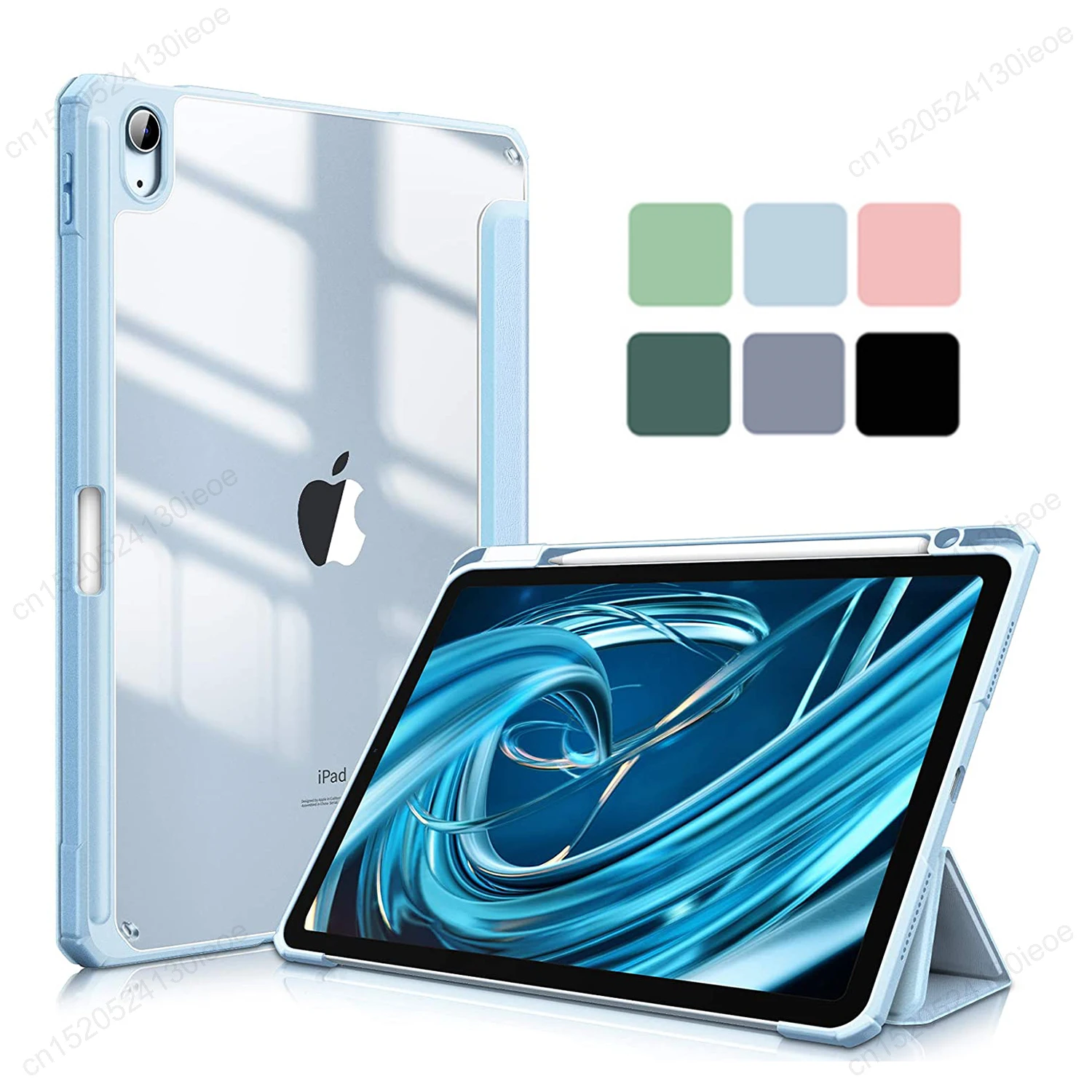 For Ipad Case 10.2 9th 8th 7th 10 10th Generation Pro 11 12.9 2022 Cover Clear Pencil Holder Funda For Ipad Air 5 4 10.9 Cases - Tablets & E-books Case - AliExpress