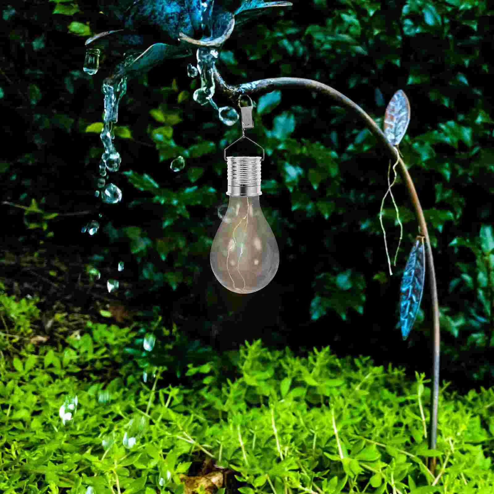 

5 Pcs Light Bulb Solar Hanging Bulbs LED Garden Lamp Pendant Tent Portable Outdoor Creative