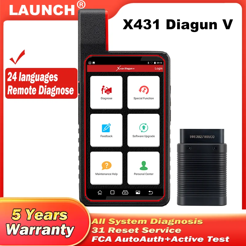 Avvia X431 Diagun V Bluetooth Wifi Obd2 Scanner Abs Dpf Epb Immo Oil Reset Strumento Diagnostico Per Auto Sistema Completo Scanner Automobilistico