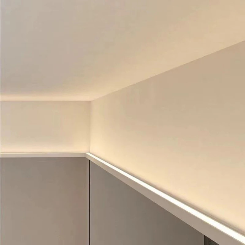 Ingebedde Trimless Led Aluminium Profiel Verborgen Gipsplaten Bord Backlight Plafond Lineaire Harde Bar Strip Verlichting