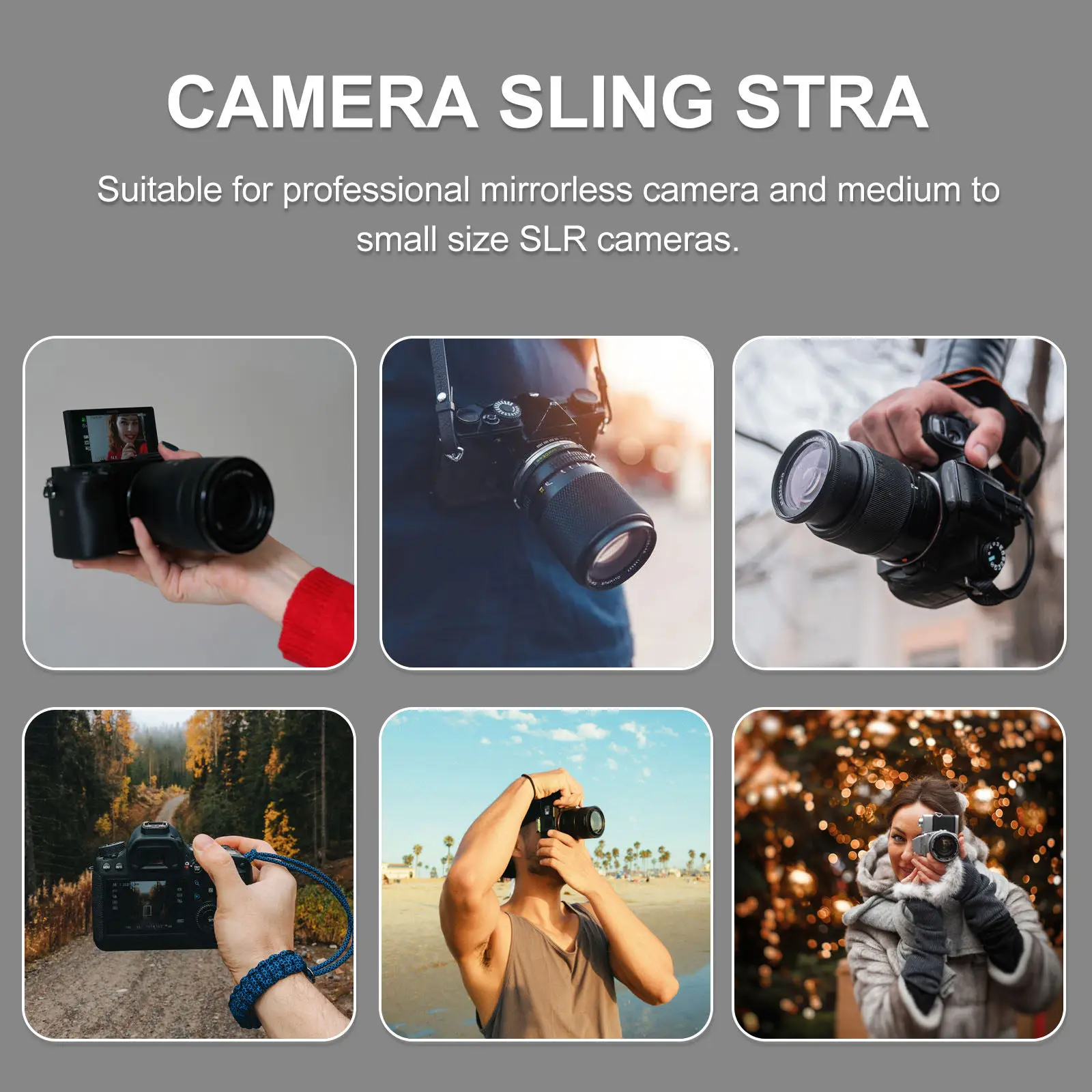 카메라 숄더 스트랩 레트로 조절 가능 퀵 릴리스 넥 스트랩 DSLR 미러리스 카메라와 호환 가능 사진 액세서리