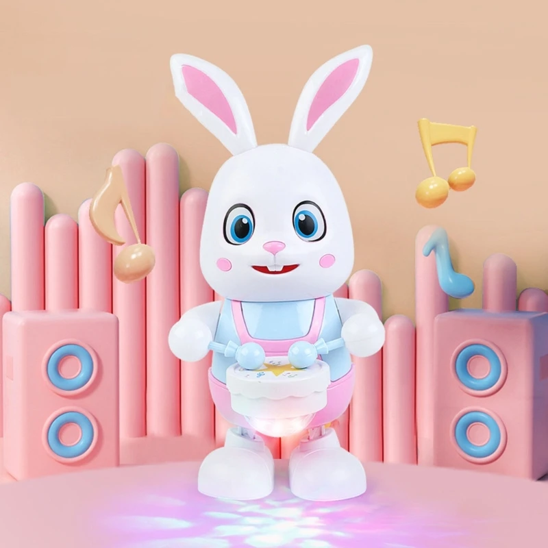 97BE Musical Dancing Electronic Bunny Toy for Kids Toddler Light Up