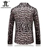 ( Blazer + Pants) Stage Host Apparel Mens Suit Nightclub Prom Social Slim Tuxedo Fashion Cool Leopard Print Dress Formal Suit 2