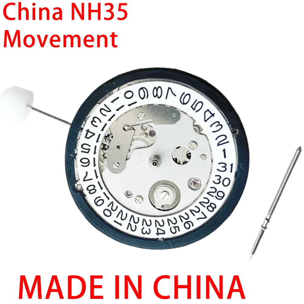 NH35A mechanical movement high quality Chinese version three pins with calendar instead of the Japanese NH35 movement