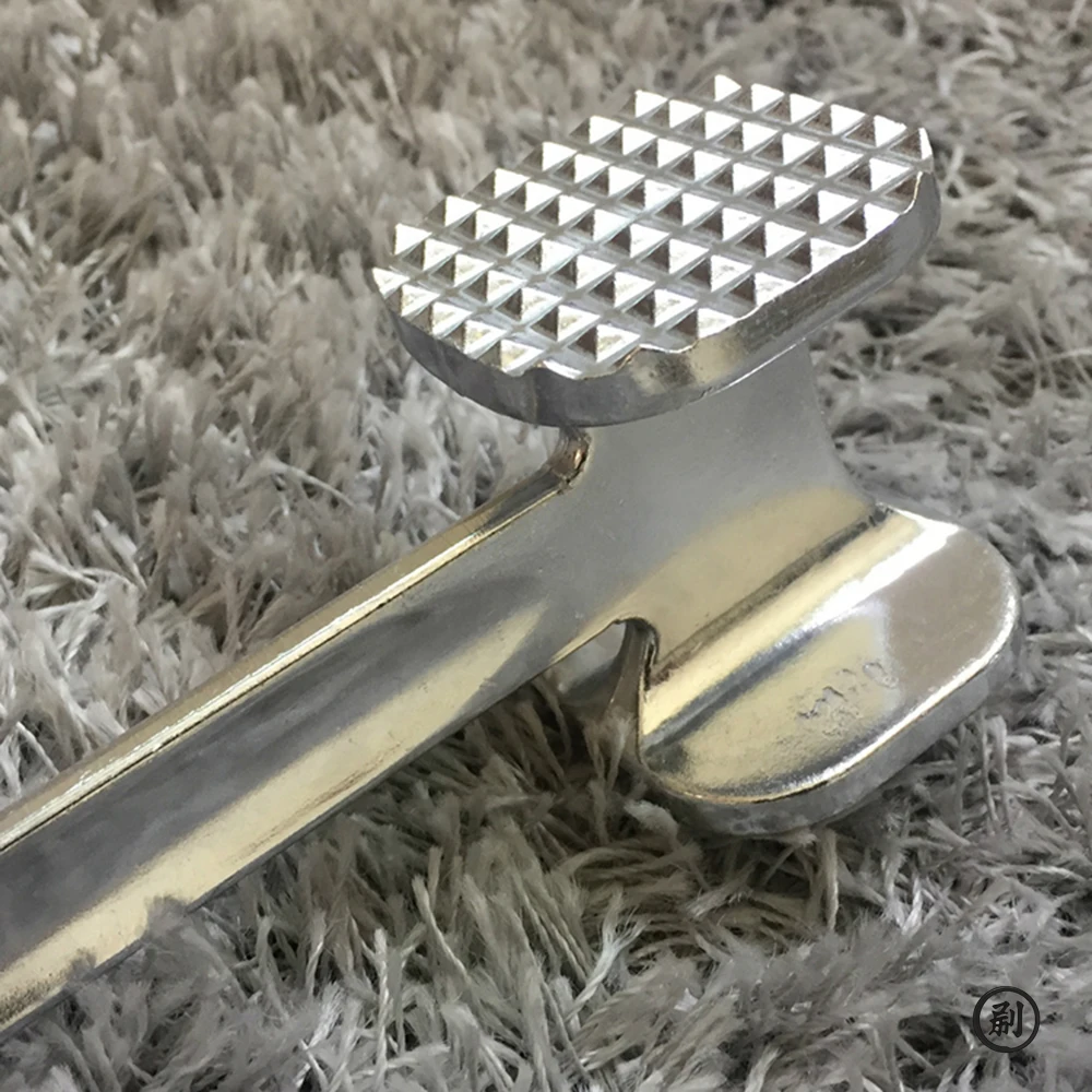 Meat Tenderizer Meat Hammer 19cm Household Aluminum Alloy Steak Metal Mallet Kitchen Tool Double-Sided Tenderizer