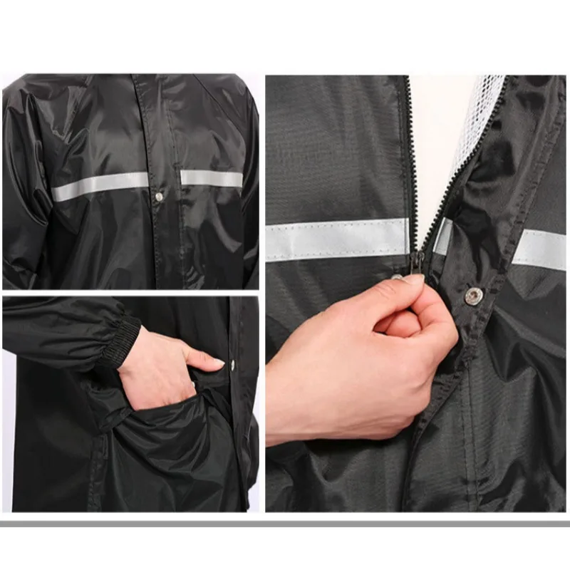 Raincoat Poncho Raincoat and Rainpants Suit Full Body Rainstorm Prevention Electric Bicycle Motorcycle Takeaway Riding Reflective Split Raincoat