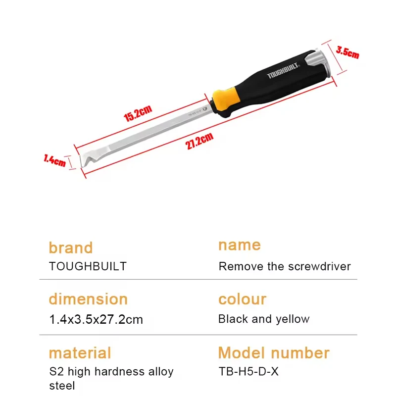 TOUGHBUILT TB-H5-D-X Demolition Driver Knockout Piercing Screwdriver Electrician Carpentry Professional Hand Tools