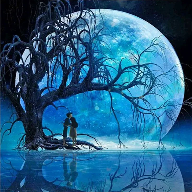 

21817-STB- Diy landscape figures and animals hand-painted digital oil painting set
