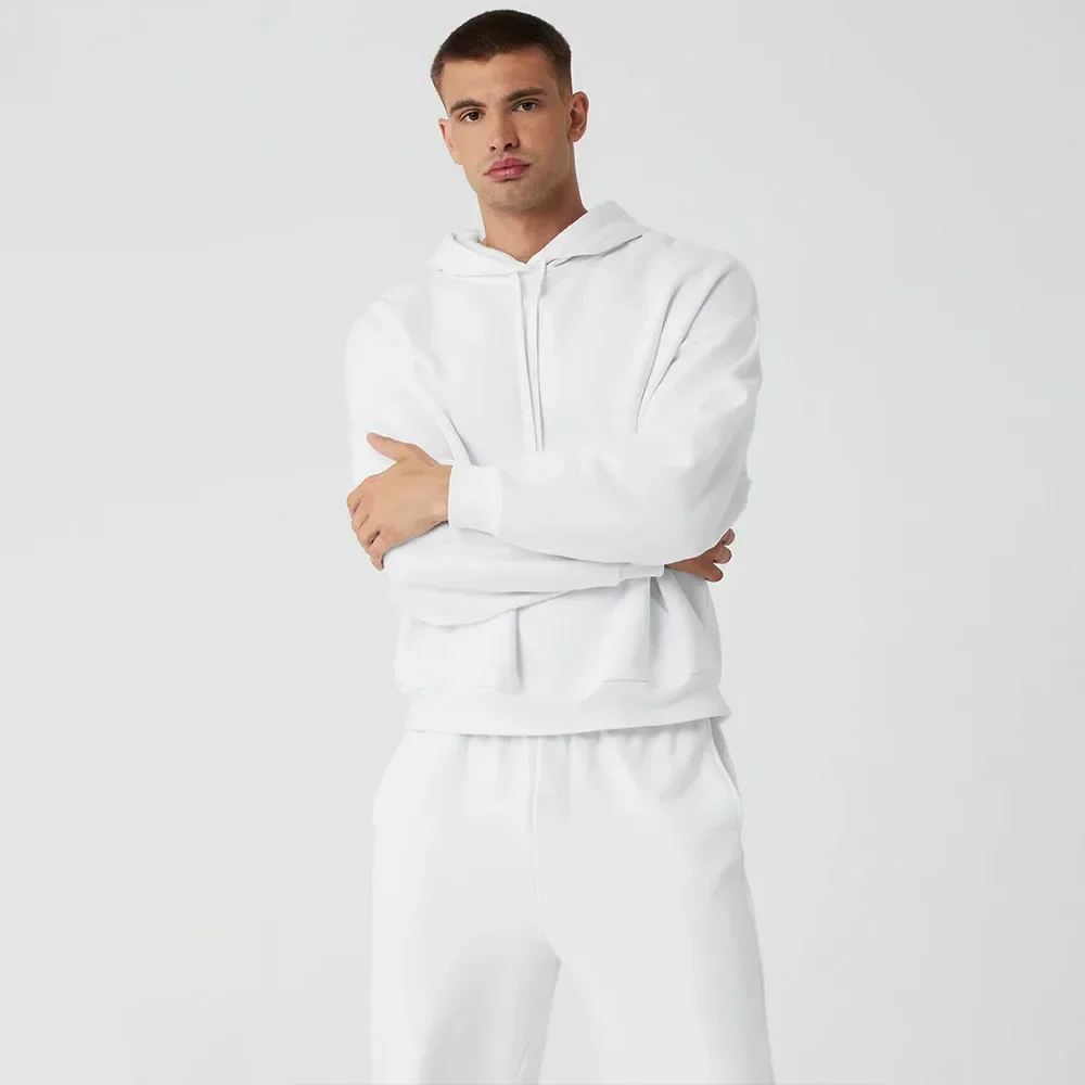 Accolade Hoodie Loose Men's Sports Hoodie Unisex Cotton Accolade Top Solid Color Hoodie Men's Drawstring Long Sleeved Pullover