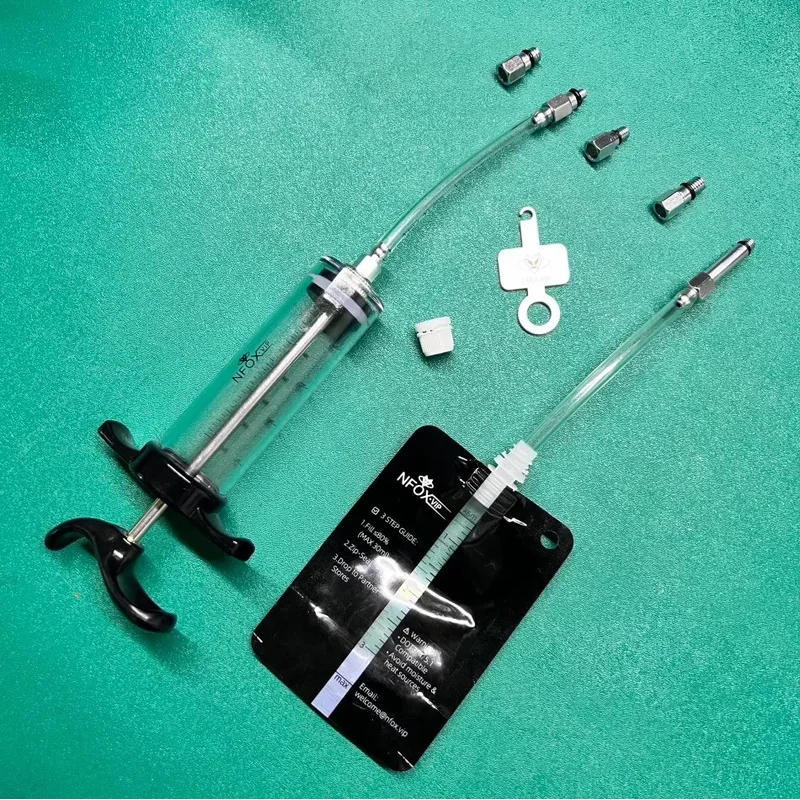 Juego de 14 Herramientas de Cambio de Aceite de Aleación de Aluminio, Adecuado para Bicicletas, Scooters Eléctricos, Herramientas de Extracción de Aire de Frenos de Disco Hidráulicos