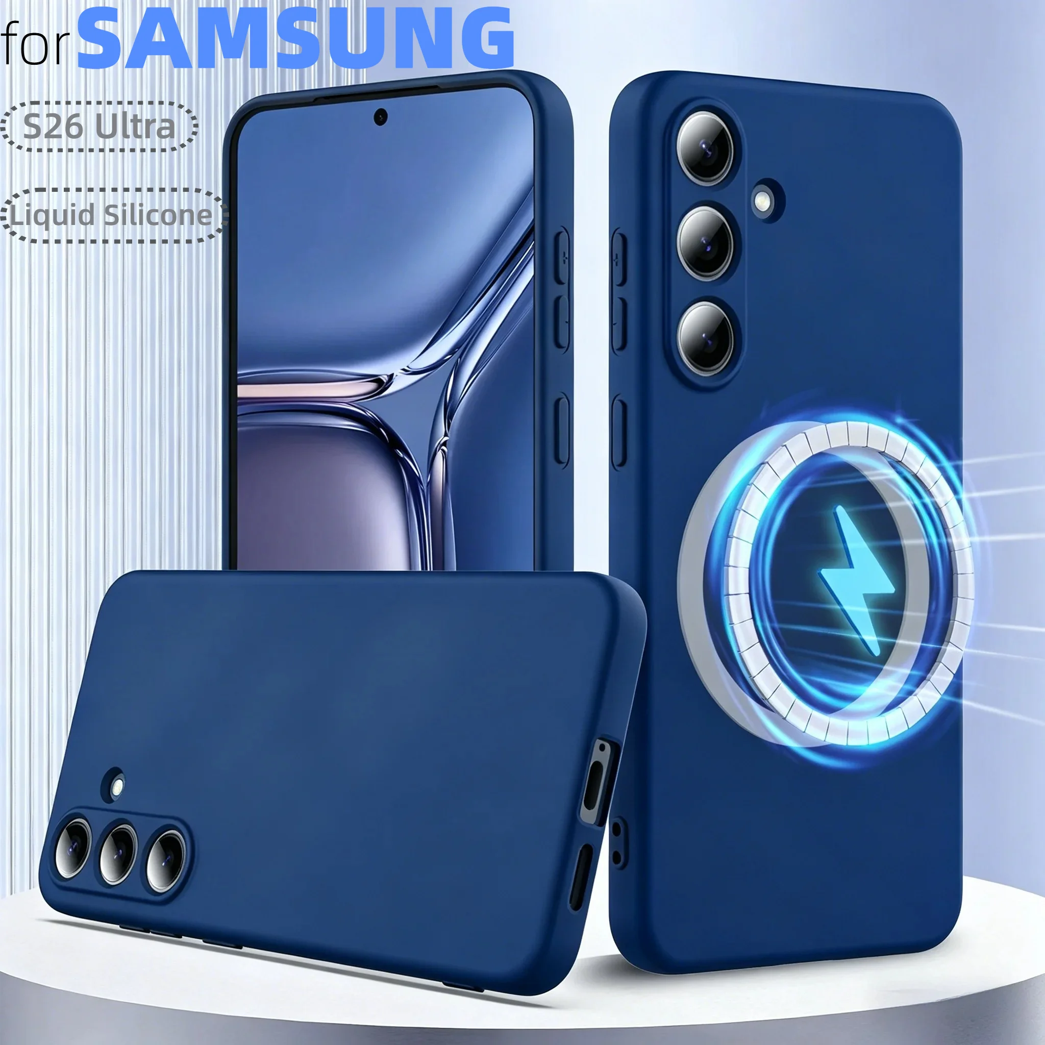 Premium Liquid Silicone Magsafe Phone Case Back Cover